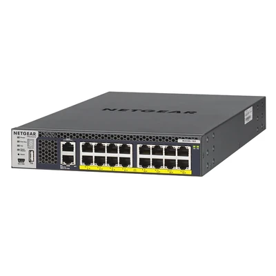 Image de Netgear M4300 16X Géré L3 10G Ethernet (100/1000/10000) Connexion Ethernet, supportant l&#039;alimentation via ce port (PoE) 1U Noir