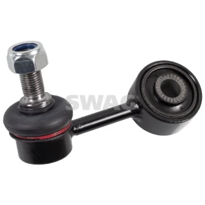 Image de SWAG 80 92 7985 Biellette de barre stabilisatrice Essieu avant gauche 79 M12 x 1,25 avec écrou autobloquant, sans embout conique Acier argent