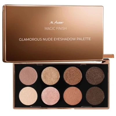 Image de M. Asam MAGIC FINISH Glamorous nude Palette de fards à paupières (8 x 0,7 g) À dans les tons et un miroir intégré, pigments ultrafins pour tenue longue durée fini satiné