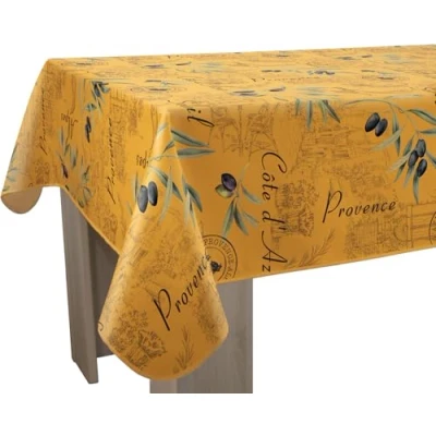 Image de Le linge de Jules Nappe Anti Taches Provence Jaune Rectangle 150 x 300 cm
