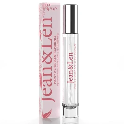 Image de Jean &amp; Len Scent Experience Peony Lychee, eau de toilette parfumée à la pivoine et au litchi, mini parfum pratique, idéal pour les voyages, flacon en verre qualité, 10 ml