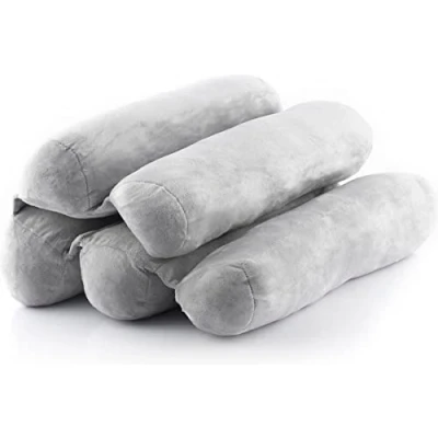 Image de InnovaGoods® Coussin Ergonomique Multifonction Tubulaire à 5 modules, Pliable, résistant et Durable, Design velouté, matériau en Coton/PP, idéal pour Le Bureau, la Maison, télétravail, Voiture.