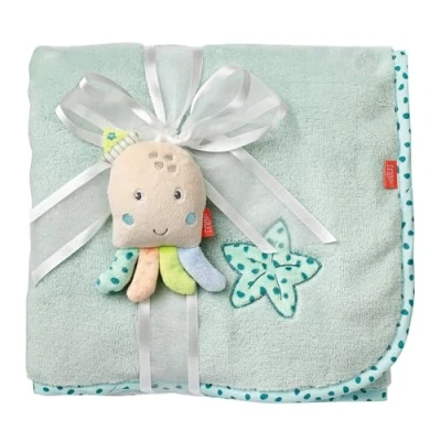 Image de Fehn 054811 Kuscheldecke Oktopus Kuschelige Schmusedecke zum Kuscheln, als Krabbelunterlage, Schnuffeltuch oder Zudecke für zuhause und unterwegs