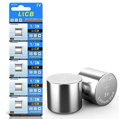 Image de LiCB Lot de 5 piles bouton CR1/3N 3 V au lithium CR 1/3N
