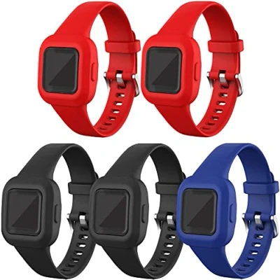 Image de Tyogeephy Bracelet Compatible avec Garmin vivofit jr 3 Remplacement Silicone Sangles résistantes à l&#039;eau pour jr. Fitness Tracker enfant