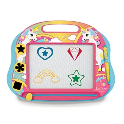 Image de Lexibook Ardoise Magique Licorne, Jouet artistique et créatif pour filles, stylet tampons dessiner, Multicolore CRUNI550, 3 6 ans, 1 x tableau