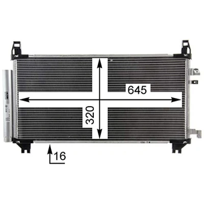 Image de MAHLE ORIGINAL AC 841 000P Condenseur De Clim avec déshydrateur 645mm TOYOTA: Yaris II 3/5 portes (XP9) 1.8 VVTi 2007 2011