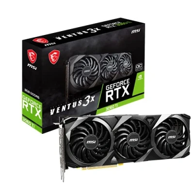 Image de MSI VENTUS RTX 3060 Ti 3X 8G OC LHR carte graphique NVIDIA GeForce 8 Go GDDR6 Neuf