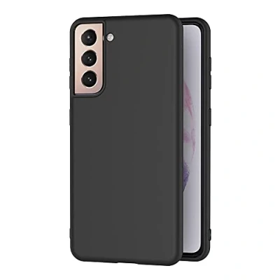Image de AICEK Coque Compatible Samsung Galaxy S21 5G, Noir Silicone pour 5G Housse Etui Case (6,2 Pouces)