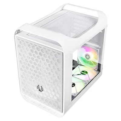 Image de BitFenix Prodigy M 2022 Boîtier PC Gamer mATX, 3 Ventilateurs ARGB Inclus, Verre trempé, USB 3.2 Type C, Blanc