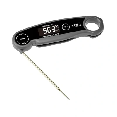 Image de TFA Dostmann 30.1069 Thermo Jack Jet thermomètre numérique pour barbecue à viande, de cuisine, piquer, température centrale, barbecue, rechargeable via USB, lavable,