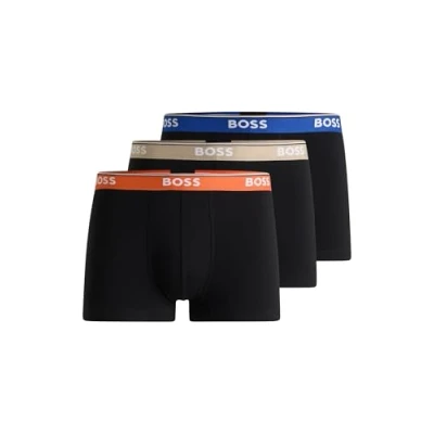 Image de BOSS Hommes Trunk 3P Power Lot de Trois Boxers Courts en Coton Stretch avec Taille logotée