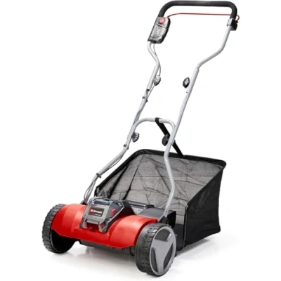 Image de Einhell Tondeuse à gazon manuelle sans fil GE HM 18/38 Li Solo Power X Change (18V, axe de coupe sur roulement billes avec 5 lames) Livré Batterie ni Chargeur