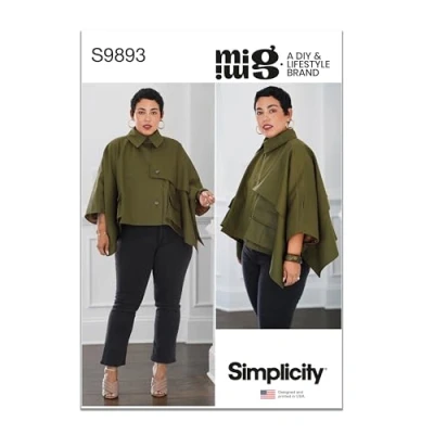 Image de SIMPLICITY SS9893A Cape pour femme par Mimi G Style A (XS S M L XL XXL)