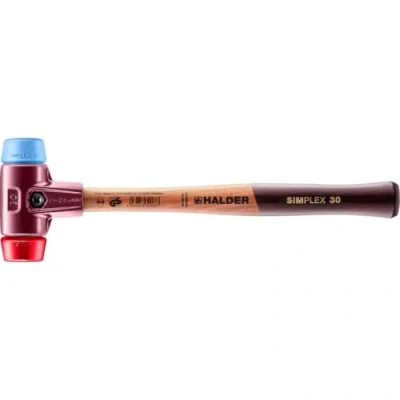 Image de Halder 3016030 Simplex Maillet de Tpe doux/Plastique, Multicolore, 30 mm