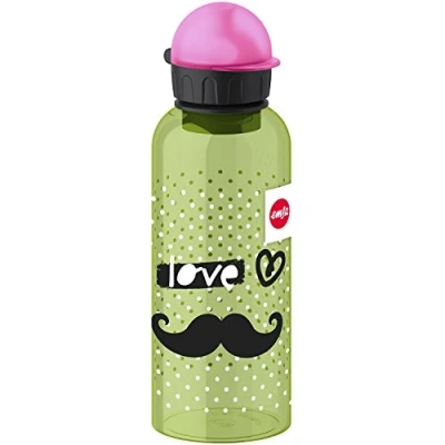 Image de Emsa Gourde, Pour Enfants, 600 ml, Bouchon de Sécurité, Teens Moustache, Tritan, 518132
