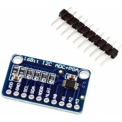 Image de ARCELI Convertisseur PGA ADC analogique numérique 16 bits octets 4 canaux I2C IIC pour Arduino Raspberry Pi