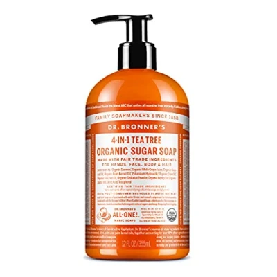 Image de Dr Bronner&#039;s Savon à pompe bio, arbre thé, 355 ml