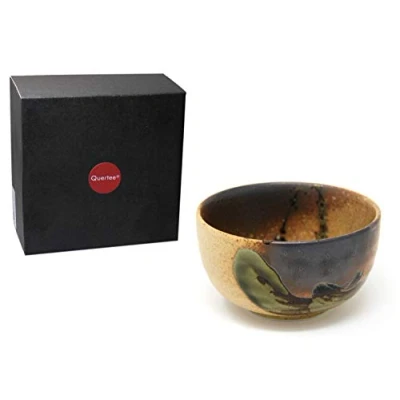 Image de Quertee Ensemble à Thé matcha japonaise Original Bol 400 ml dans une boîte cadeau