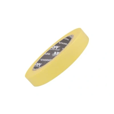 Image de APP Standard 60C Ruban de masquage pour peinture 18 mm peinture, vernis, et rénovation Résistant aux températures allant jusqu&#039;à Jaune 45 m x