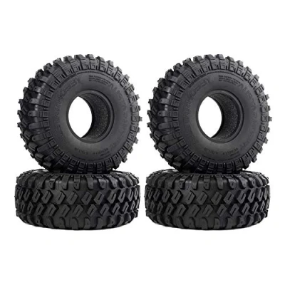 Image de INJORA 1,9 Pneus en Caoutchouc pour chenilles 1:10 RC Rock Crawler Axial SCX10 II 90046 90047 III AXI03007 Traxxas TRX 4 TRX4