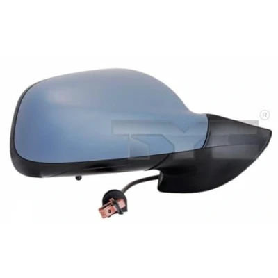 Image de Rétroviseur extérieur Tyc 326 0094 gauche avec couche d&#039;apprêt Rabattable électriquement, mémoire, teinté en bleu, convexe, chauffant, pour ajust
