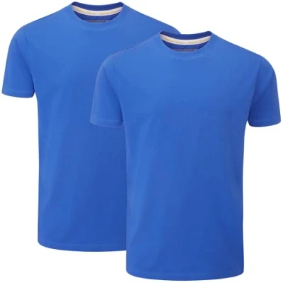 Image de Charles Wilson Pack de 2 T Shirts à Col Rond (XXL, Azure Blue (0824))