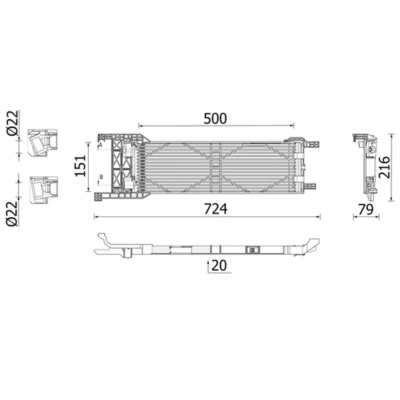 Image de MAHLE ORIGINAL CLC 325 000P Radiateur d&#039;huile de boite vitesse automatique