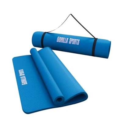 Image de GORILLA SPORTS® Tapis de Yoga 190x60x1,5 cm ou 190x100x1,5 cm, avec Sangle Transport, Antidérapant, Couleurs au Choix Fitness, Gymnastique, Mat, Entraînement, pour Pilâtes, Exercice