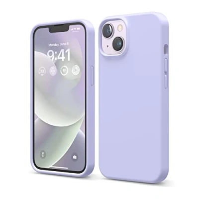 Image de elago Coque Silicone Liquide Compatible avec iPhone 14 Étui (6.1), Premium, Housse Protection Complète Case Antichoc à 4 Structure, Microfibre Douce Empêche Rayures (Violet)