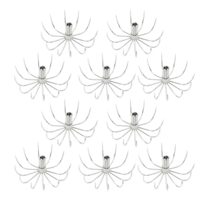 Image de Mllepjdh Lot de 10 hameçons en acier inoxydable pour parapluies forme calamar 28 mm
