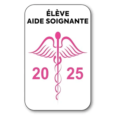 Image de SIGNAL SAFETY Autocollant Sticker Vignette Caducée 2024 pour Pare Brise en Vitrophanie V8 Élève Aide Soignante