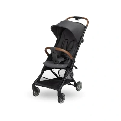 Image de Bebeconfort Zephir, poussette bébé compacte, 0 à 4 ans (22 kg max.), de voyage légère (4,5 kg), autorisée en bagage cabine, siège inclinable et position allongée, panier, Mineral Graphite