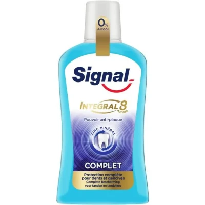 Image de SIGNAL Bain de Bouche Intégral 8 Anti plaque Lutte contre les bactéries et la dentaire Haleine fraiche longue durée Sans Alcool 500ml