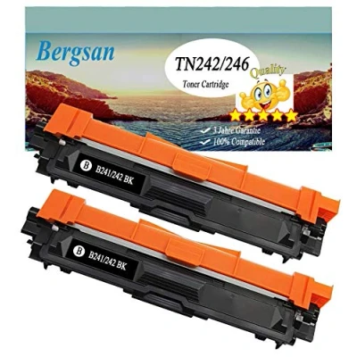Image de Bergsan 2 Nior Cartouche de Toner XL compatible pour Brother TN 241 245 242 246 MFC 9332CDW DCP 9022CDW HL 3142CW 3152CDW 9017CDW 9020CDW 9142CDN 9140CDN 9342CDW 3140CW