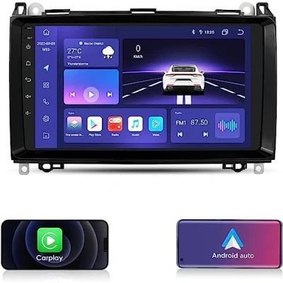 Image de Bluetooth Car Radio pour Mercedes W906 Sprinter/V Class W639 / Vito/Viano/B Classe W245 B160 B170 B180 B200 A W169 A150 A160 A170 A180 A200 avec Affichage météo (4GB+32GB)