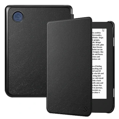 Image de FINTIE Étui Compatible avec 6 Kobo Clara Colour 2024 / BW 2E 2022 Housse Fine et Légère Coque Fermeture Magnétique, Noir