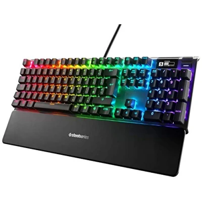 Image de SteelSeries Apex 7 Clavier de gaming mécanique Écran OLED Smart Display Switchs rouges Agencement Anglais QWERTY