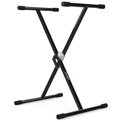 Image de Audibax Onyx 131 Support de Clavier Ciseaux pour Musical Électronique Système Réglage avec le Ballon Easy Lock Charge Maximale 40 kg Clavier, 61, 76 et 88 Touches