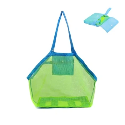 Image de GeekerChip Sac Jouets Plage,Grand en Maille,Sac Filet Pliant,Maille de Rangement Jouet,Léger pour Natation Voyage Plage(Vert)