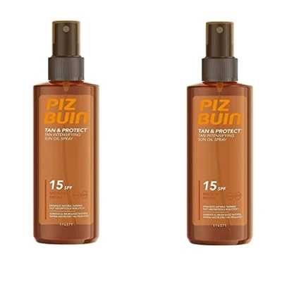 Image de 2 x Piz Buin Tan &amp; Protect Accelerating Oil Spray SPF15 150ml