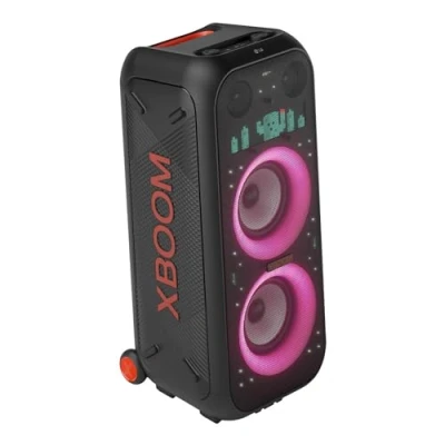 Image de LG XBOOM Enceinte Bluetooth, karaoké Party Box avec éclairage Dynamique intégré, Portable à roulettes XL9