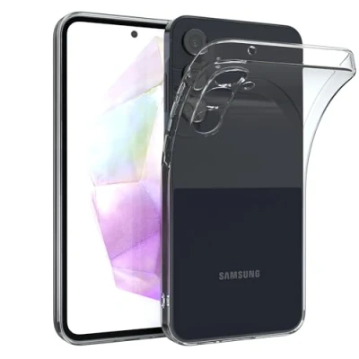 Image de EAZY CASE Coque de protection compatible avec Samsung Galaxy A55 En silicone Ultra fine Transparent