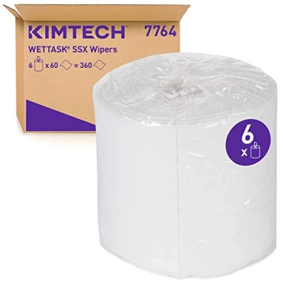 Image de Essuyeurs KIMTECH* WETTASK SXX 7764 60 formats blancs par recharge (6 recharges carton)