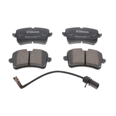 Image de VAICO V10 1024 Jeu de plaquettes frein Q+, Première Monte Essieu arrière contact signal d&#039;usure inclus AUDI: A6 C7 Avant, A5 B8 Coupe