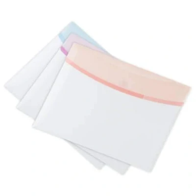 Image de Tarifold Fr 510269 Sachet de 6 Pochette Porte Documents avec Fermeture Scratch, Enveloppe format Chèque Color Dream, Polypropylène Recyclable, Assorties : Bleu Poudré/Rose Quartz/Lilas