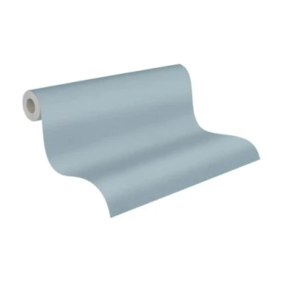 Image de A.S. Création Papier Peints Uni Cuba intissé 10,05m x 0,53m Bleu Fabriqué en Allemagne 306887 30688 7