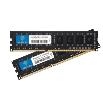 Image de Rasalas Lot de 2 barrettes mémoire RAM DDR3 1333 MHz 2Rx8 PC3 10600U 8 Go 240 broches 1,5 V CL9 pour ordinateur bureau