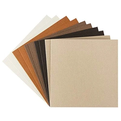 Image de ideen mit herz Lot de cartes vœux 10 colorées avec enveloppes blanches aspect lin noble vierge neutre (Tons crème et bruns, 11 x cm)