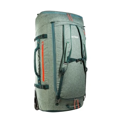 Image de Tatonka Trolley Duffle Roller 140 Sac de Voyage Pliable avec roulettes et Fonction à Dos Se Range dans sa Propre Poche sur Le Couvercle Volume : l, Vert Sage, Liter, Grand Chariot
